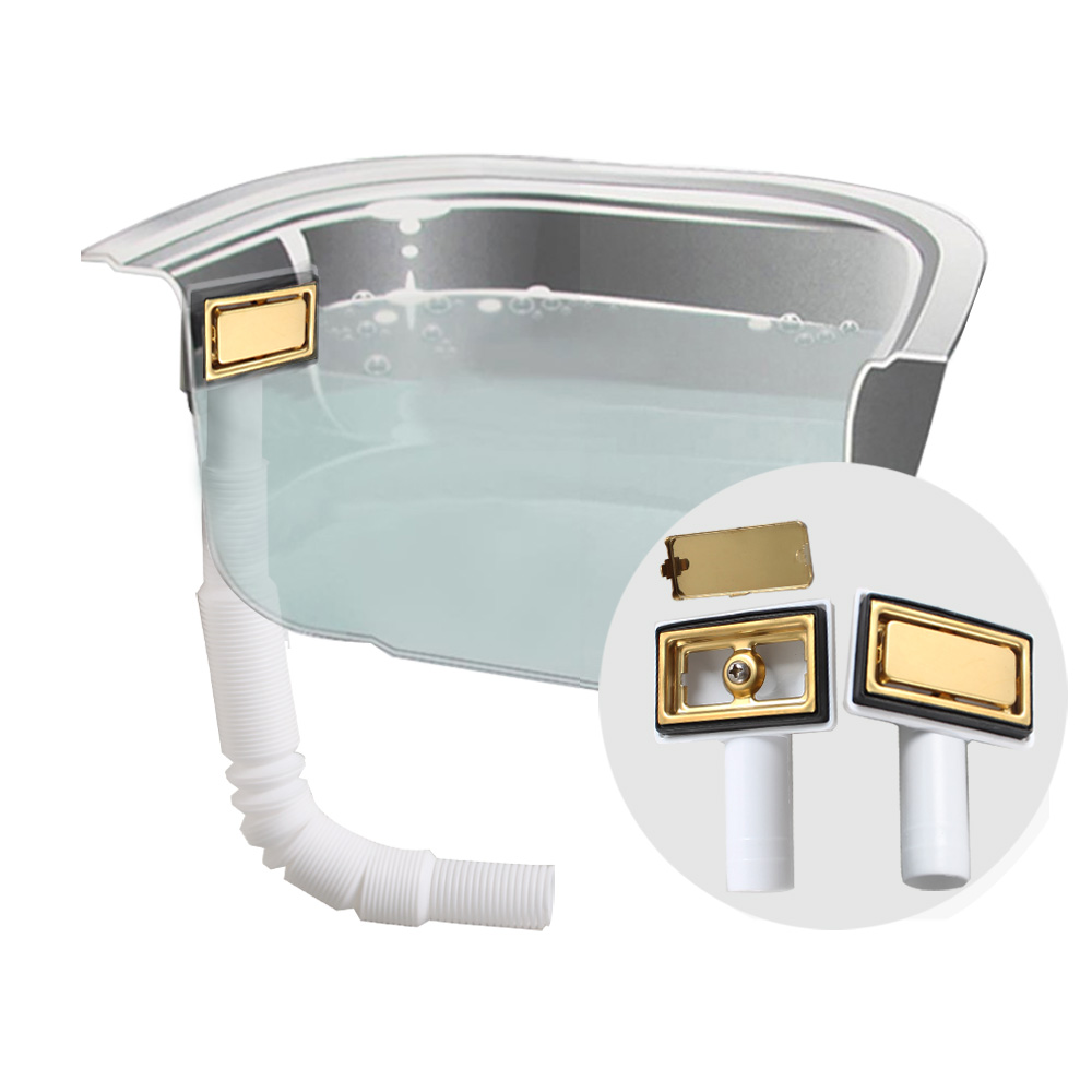 Kitchen Gadgets Gold - Kwadratowa głowica przelewowa do zlewu kuchennego