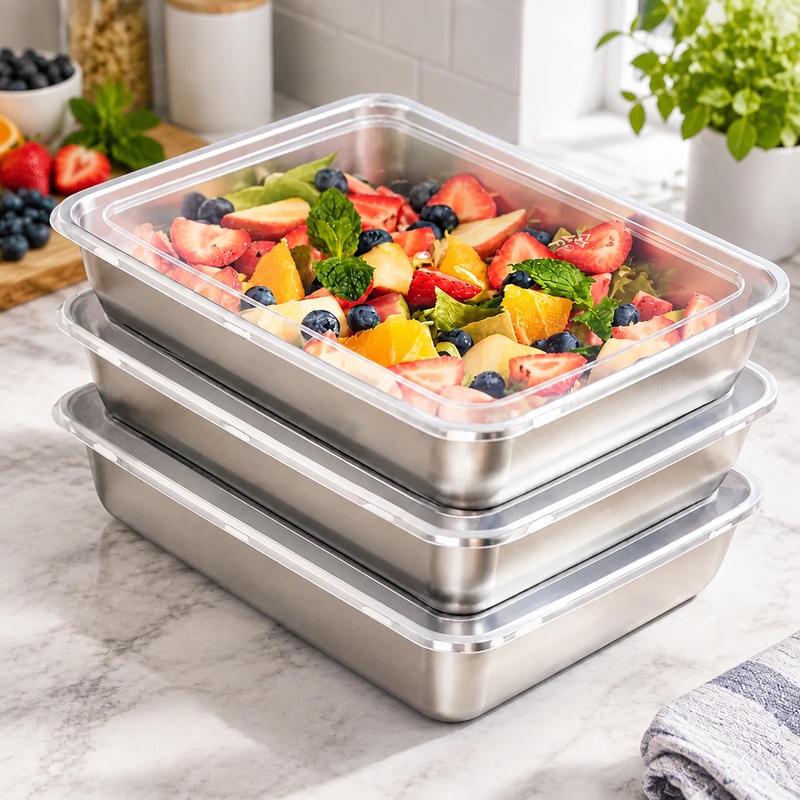 Kitchen Gadgets Organizer - Zestaw trzech pojemników na żywność ze