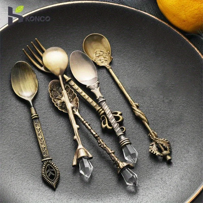 6szt Vintage Łyżki Widelec Kró – Kitchen Gadgets Gold recenzja i cena